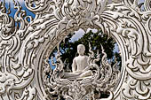 Famous Thailand temple or white temple, Wat Rong Khun,at Chiang Rai province, northern Thailand. 